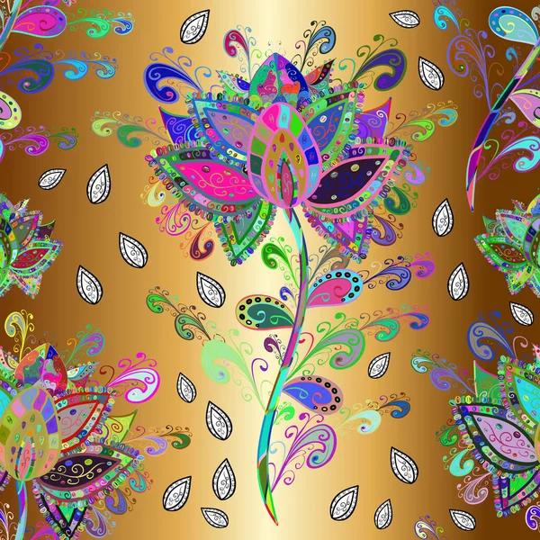 Jarní Květinové Pozadí Květinami Malé Barevné Květiny Motleyho Ilustrace Elegantní — Stock fotografie