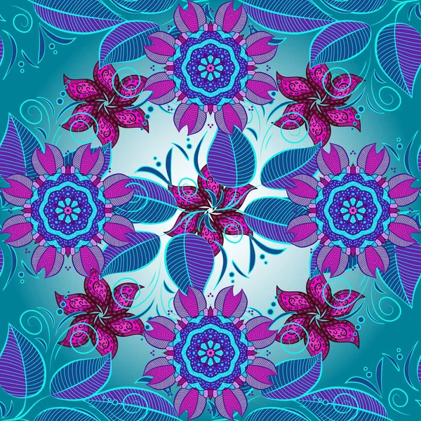 Fashionable Fabric Pattern Flat Flower Elements Design Cute Flower Pattern — Stock Photo, Image