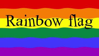 Renkli bayraklı hareketli arka plan görüntüleri. LGBT bayrağı. Gökkuşağı.