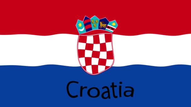 화면에 있습니다 크로아티아의 — 비디오