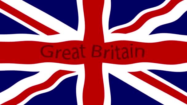 Fondo Imágenes Movimiento Con Bandera Colores Bandera Gran Bretaña Reino — Vídeo de stock