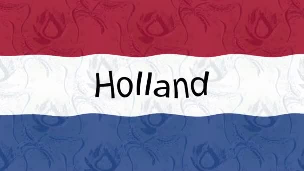 화면에 있습니다 네덜란드의 네덜란드 — 비디오