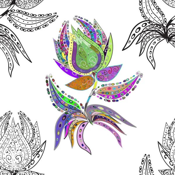 Lindo Patrón Floral Pequeña Flor Patrón Vectorial Ilustración Vectorial Suave — Archivo Imágenes Vectoriales