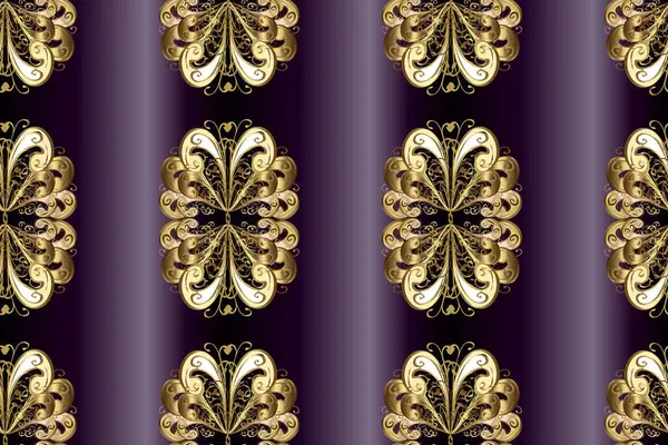 Nahtlos Klassisch Goldenes Muster Raster Traditioneller Orientalischer Ornamente Goldenes Muster — Stockfoto