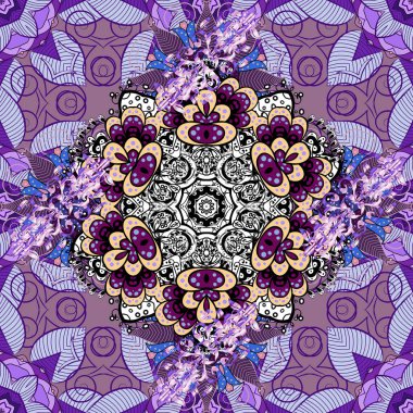 Basit geometrik mandala logosu. Butik, çiçekçi, iş yeri ve iç mekan için yumuşak renkli güzel dairesel logo. Soyut çiçeklerin etrafını sarın. Şirket işareti, amblem, element.