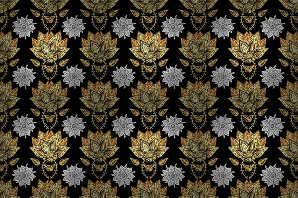 Wallpaper Baroque Damask Seamless Raster Background Graphic Modern Seamless Pattern — Stock Photo, Image