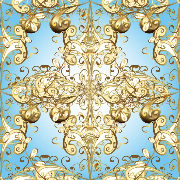 Traditionelles Orientalisches Ornament Nahtlose Klassische Vektor Goldmuster Klassischer Vintage Hintergrund — Stockvektor