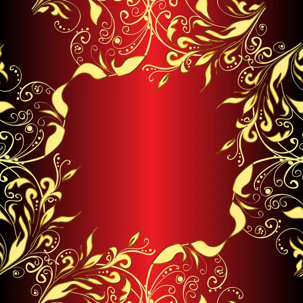 stock vector Elegant vector classic pattern. Red, brown and yellow and golden pattern. Seamless abstract background with repeating elements.