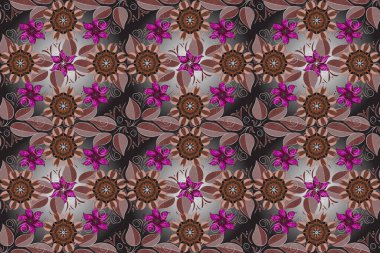 Çiçekler, yapraklar, dekoratif elementler, sıçramalar, lekeler, el çizimleri çizimleri ve çizimler, çizimler.