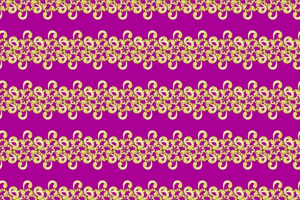 Nahtloses Muster Mit Fantasieblumen Naturtapeten Floraler Dekoration Und Lockenillustration Illustration — Stockfoto