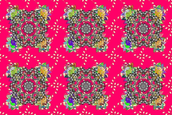 Raster Ornaments Background Seamless Pattern Abstract Ornament Seamless Pattern Mandalas — Stock Photo, Image