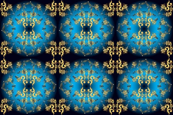 Traditionelles Orientalisches Ornament Klassischer Vintage Hintergrund Nahtlos Klassisches Raster Blau — Stockfoto