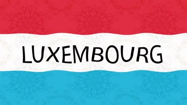 Fondo Imágenes Movimiento Con Bandera Colores Mapa Luxembourg — Vídeo de stock