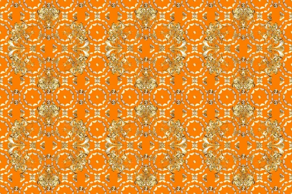 Бесшовный Рисунок Восточного Орнамента Растертый Золотой Текстильный Принт Исламский Дизайн — стоковое фото