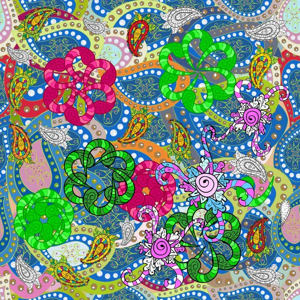 Красивый Тканевый Узор Милый Цветочный Фон Бесшовный Узор Маленьком Цветке — стоковый вектор