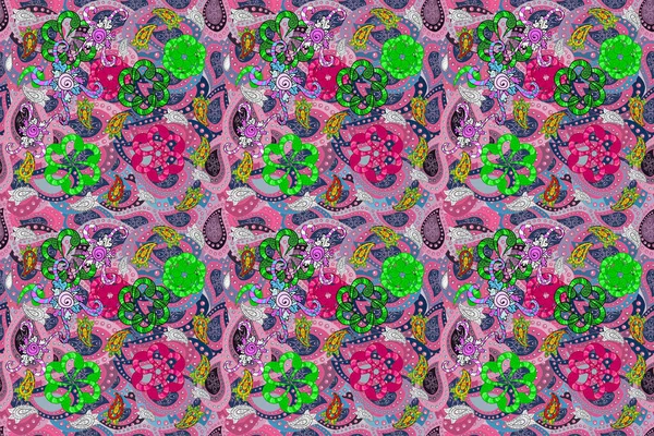 Seamless Tony Fabric Pattern Cute Floral Pattern Small Flower Fashionable — Zdjęcie stockowe