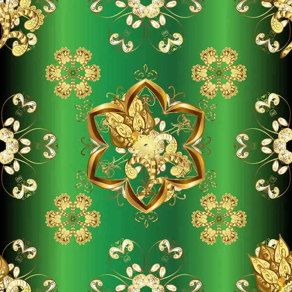 Klassischer Vintage Hintergrund Nahtlos Klassisch Goldenes Muster Traditionelles Orientalisches Ornament — Stockfoto