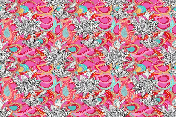 Trendy seamless Floral Pattern In Beautiful fabric pattern. Colour Summer Theme seamless pattern Background. Flat Flower Elements Design.