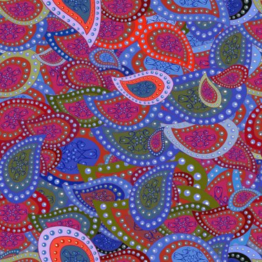 Vektör illüstrasyonunda kusursuz çiçek deseni. Renkli Bahar Temalı Kusursuz Arkaplan. Mavi, siyah ve beyaz renkte çiçekler. Düz Çiçek Elementleri Tasarımı.