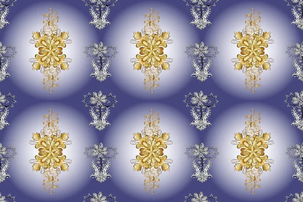 Traditional Classic Golden Raster Pattern Neutral Violet Gray Colors Golden — Stock Photo, Image