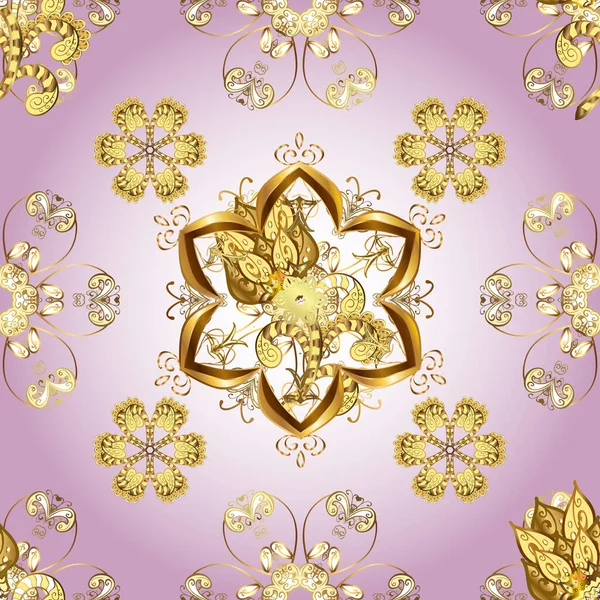 Luxus Királyi Viktoriánus Koncepció Vintage Barokk Virágos Zökkenőmentes Minta Arany — Stock Fotó