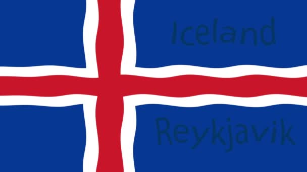 화면에 있습니다 아이슬란드의 — 비디오