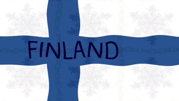 Fondo Imágenes Movimiento Con Bandera Colores Bandera Finland — Vídeo de stock