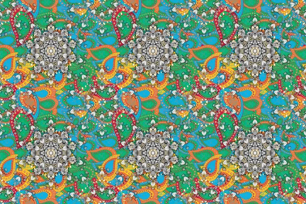 Blühende Dekorative Frühlingsgarten Textur Raster Illustration Florales Muster Blume Nahtlos — Stockfoto