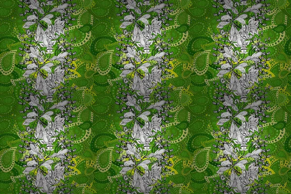 Patrón Sin Costura Dibujado Mano Floral Moderna Florecer Fondo Pantalla — Foto de Stock