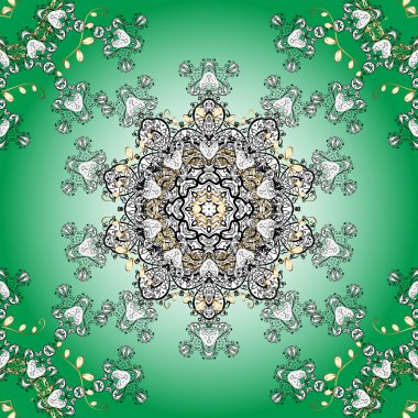 Kusursuz. Şirin çiçek elementleri. Beyaz, nötr ve yeşil renkte çiçekler.