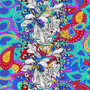 Blossoming background for printing on fabric, wallpaper and paper. Bright bouquets on a fashion grunge background. Cute seamless pattern with a small flower in a vintage style.