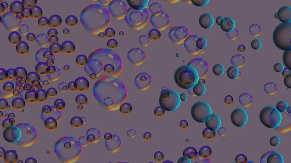 Rasterillustratie Aquarelleren Ballen Patroon Voorzichtig Lente Grijs Neutraal Violet Kleuren — Stockfoto