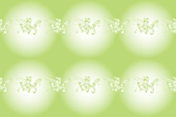 Raster Illustration Seamless Floral Pattern Cute Doodles Flowers Raster Illustration — Stock Photo, Image