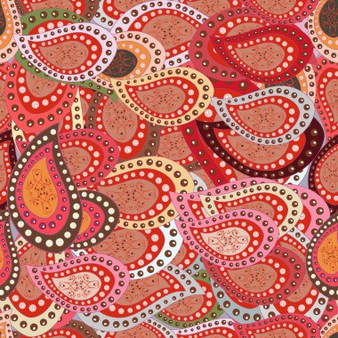 Çiçek duvar kağıdı. Beyaz, pembe ve siyah renklerde. Hint süsü. Vektör çizimi. Renkli süs kenarı. Kusursuz desen.