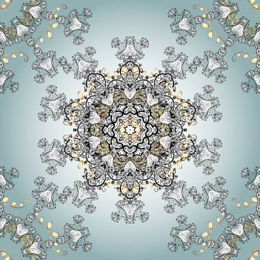 Tarafsız, gri ve beyaz renklerde mandala süsü ile hediye çeki şablonu.