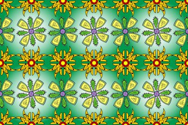 Tarafsız, yeşil ve sarı renklerde çiçekler. Küçük çiçekte sevimli çiçek deseni var..