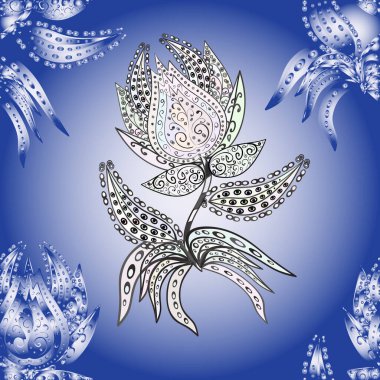 Tekstil, kumaş, kapaklar, duvar kağıtları, baskı, naylon, yapıştırma, örgü, dekupaj için çiçeksiz arkaplan. Küçük, nötr, mavi ve gri çiçeklerle oldukça kaliteli besin torbası deseni.