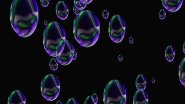 Фон Съемки Движения Красочными Шариками Пузырьками — стоковое видео