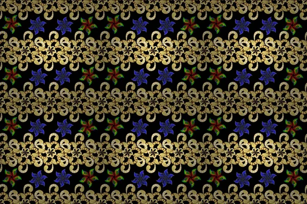 Nahtloser Floraler Hintergrund Für Verpackung Textilien Tapeten Vintage Blumiges Muster — Stockfoto