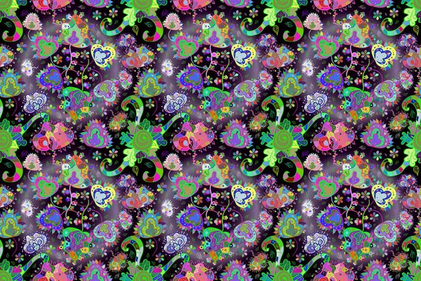 Small Colorful Flowers Motley Illustration Elegant Template Fashion Prints Spring — Stock Photo, Image