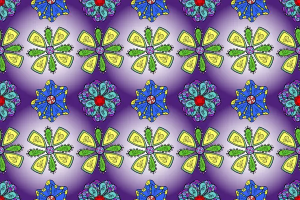 Nahtlose Vintage Flower Pattern Raster Hüftmuster — Stockfoto