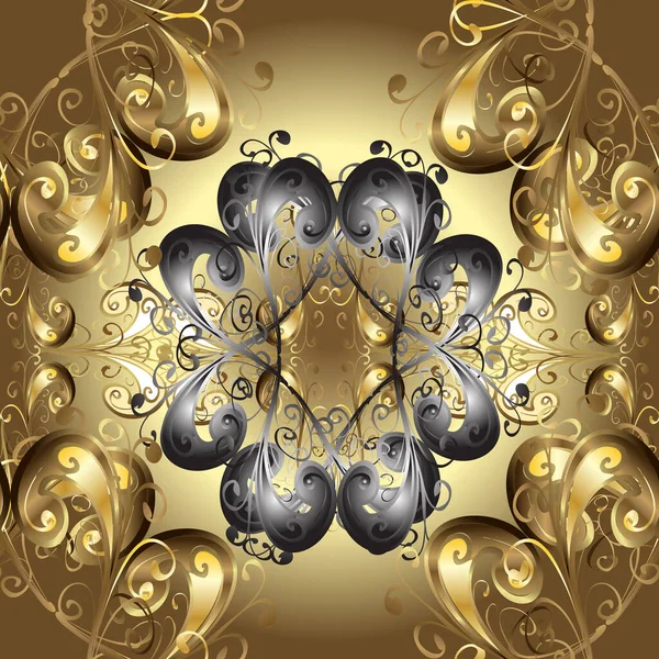Abstraktní Pozadí Orientální Klasický Béžový Hnědý Neutrální Zlatý Vzor — Stock fotografie