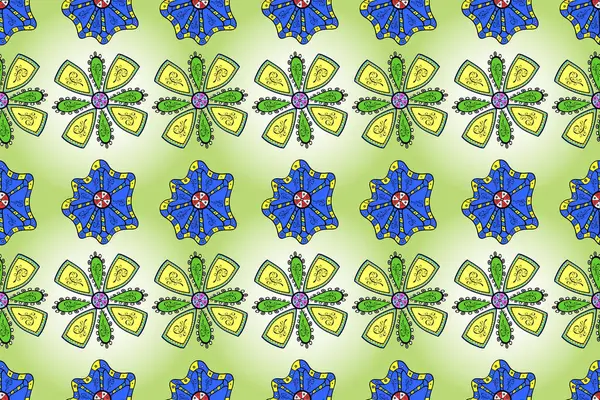 Cute Flower Raster Pattern Colour Spring Theme Seamless Pattern Background — Stock Photo, Image