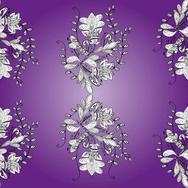 Mooi Bloemenpatroon Bloemen Paarse Witte Neutrale Kleuren Kleur Voorjaar Thema — Stockfoto