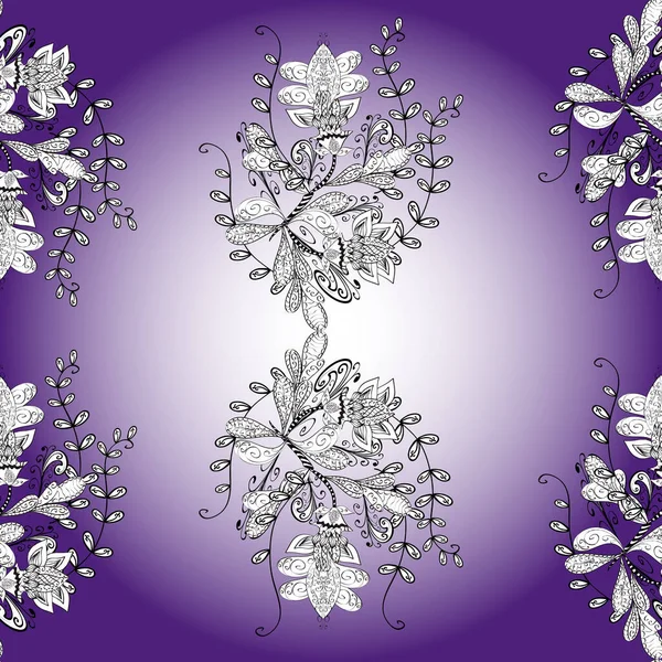 Motif Floral Vectoriel Sans Couture Fleurs Vallée Aux Couleurs Violette — Image vectorielle