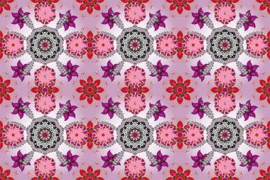 Botanik kusursuz desen. Suluboya etkisi. Organik elementler. Raster deseni.