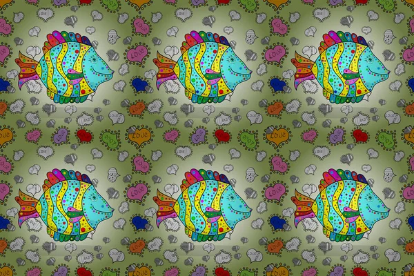 Модная Одежда Растровый Дизайн Вышивка Морской Жизни Моря Кораллов Рыбы — стоковое фото