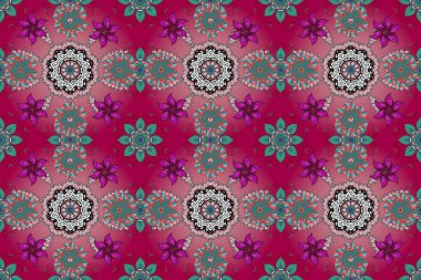 - Stok. Mor, mavi ve pembe çiçekli kusursuz desen, suluboya çiçek deseni, şirin çiçek, duvar kağıdı, kart veya kumaş için fayanslı.