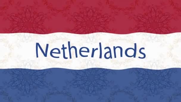 Motion Footage Background Colorful Flag Flag Holland Netherlands — Stock Video