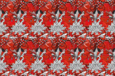 Çiçekler beyaz, kırmızı ve siyah renklerde. Küçük çiçekte sevimli çiçek deseni var..